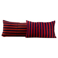 Antique Anatolian Striped Pillow Covers (Pair)