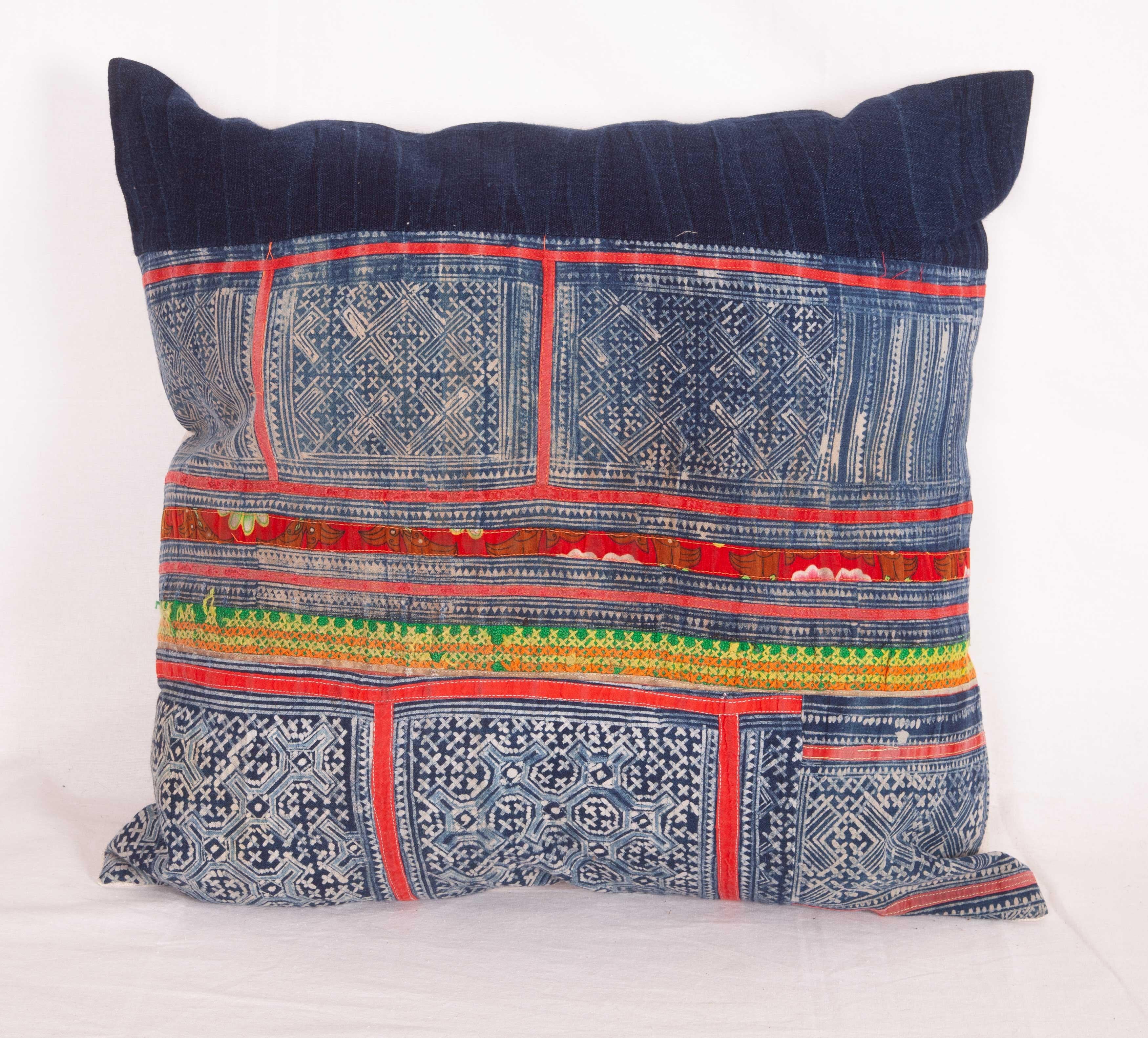 Tribal Vintage Pillow Cases / Cushions Made from a Hmong Hill Tribe Batik Textile