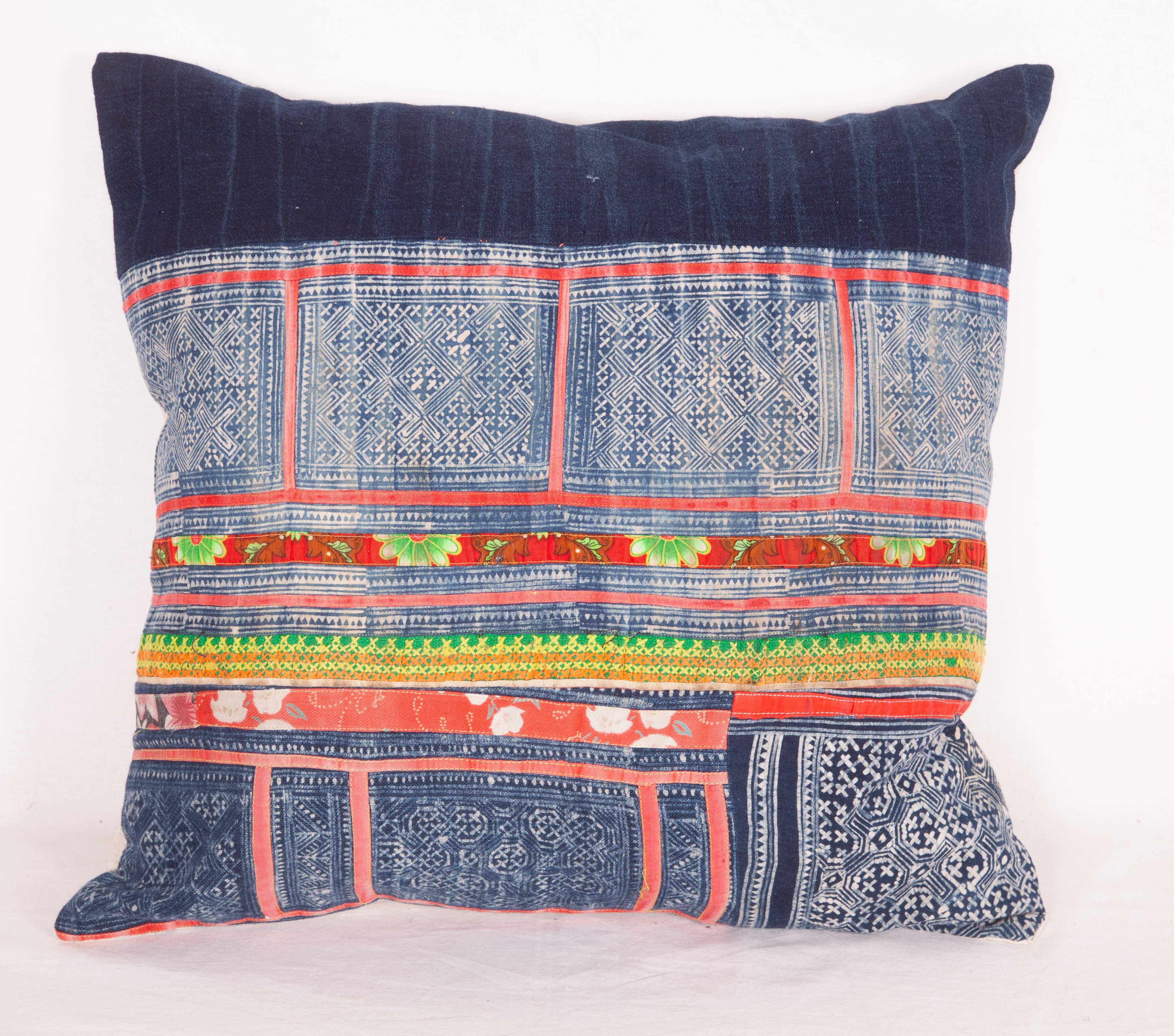 Thai Vintage Pillow Cases / Cushions Made from a Hmong Hill Tribe Batik Textile