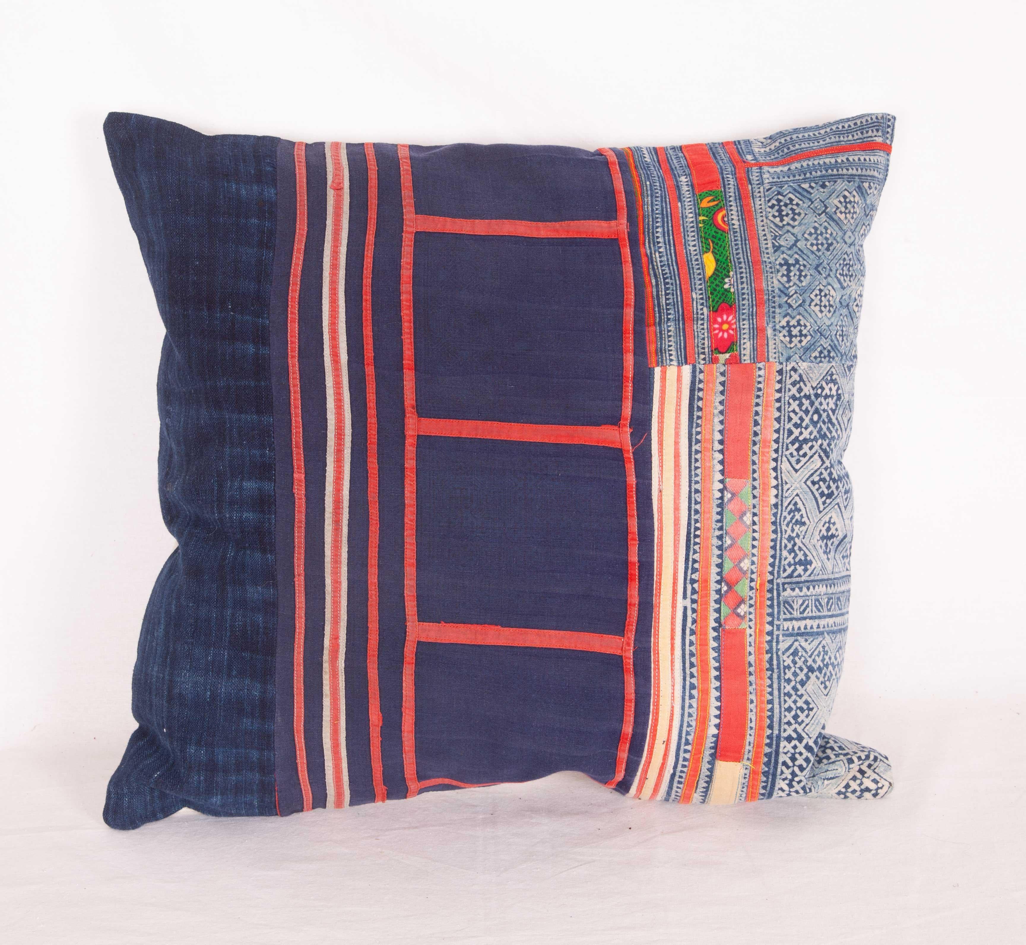 Thai Vintage Pillow Cases / Cushions Made from a Hmong Hill Tribe Batik Textile