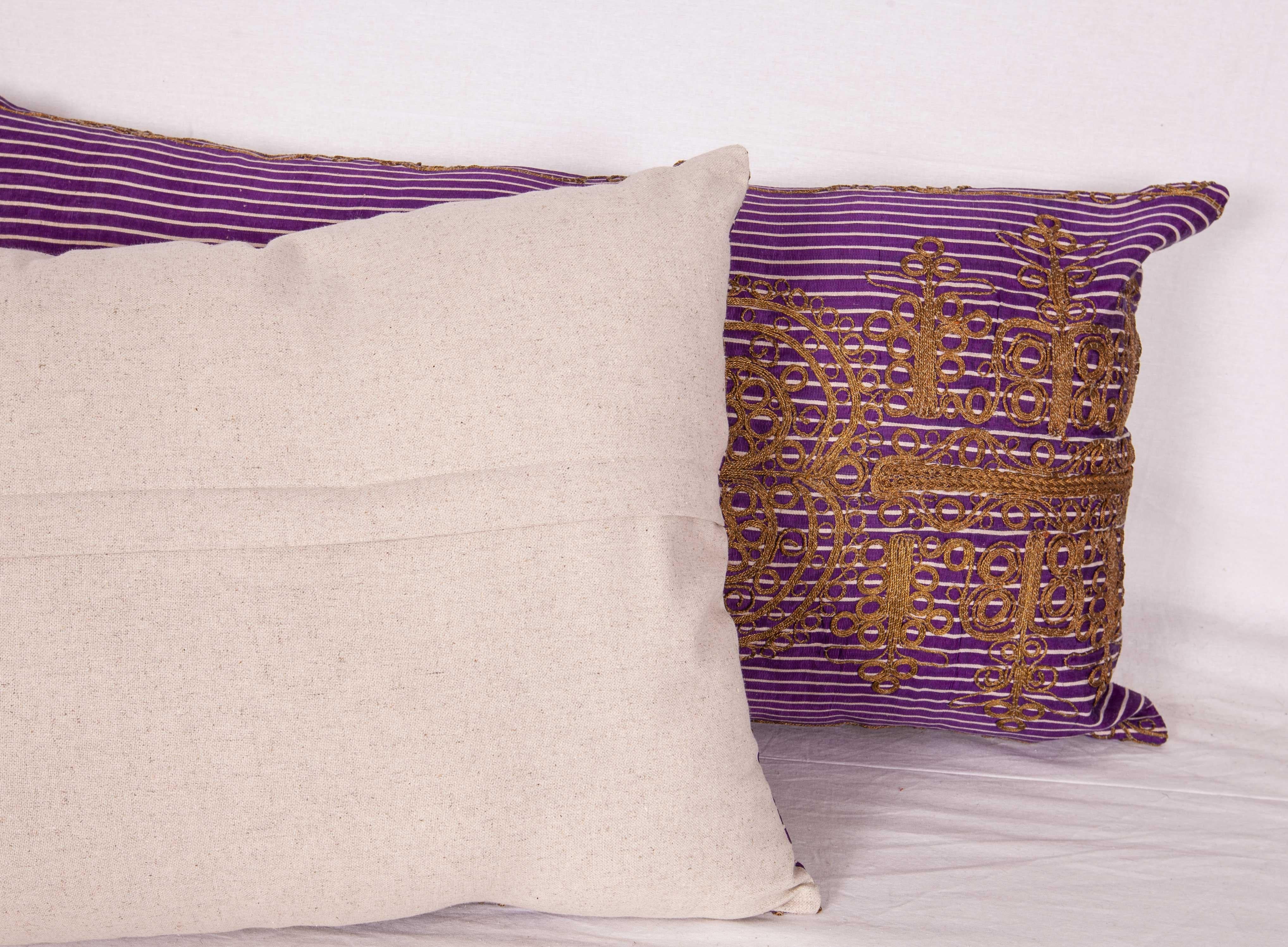 Silk Vintage Pillow Cases Fashioned from a Mid-20th Century Anatolian Shalvars