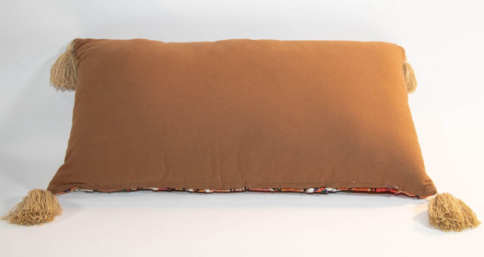 Vintage-Kissen aus buntem, besticktem Stoff-Patchwork Rajasthan Indien im Angebot 2