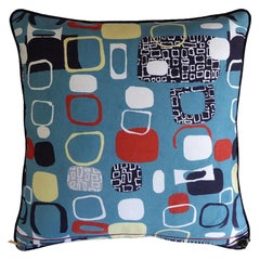 Vintage Pillow "Pebbles" in 1950s Fabric by British Designer Jacqueline Groag