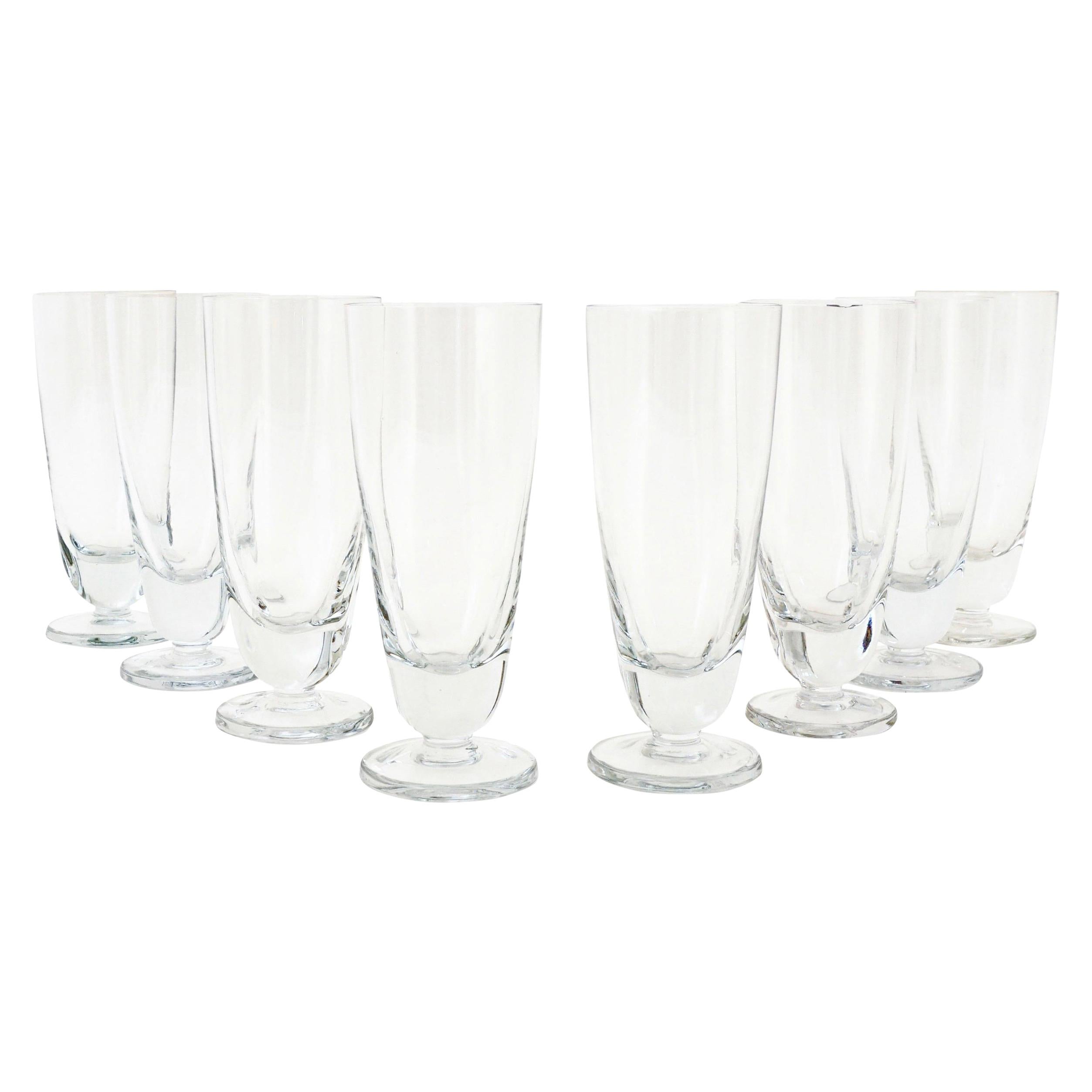 Vintage Pilsner Glasses, Set of 8 For Sale at 1stDibs