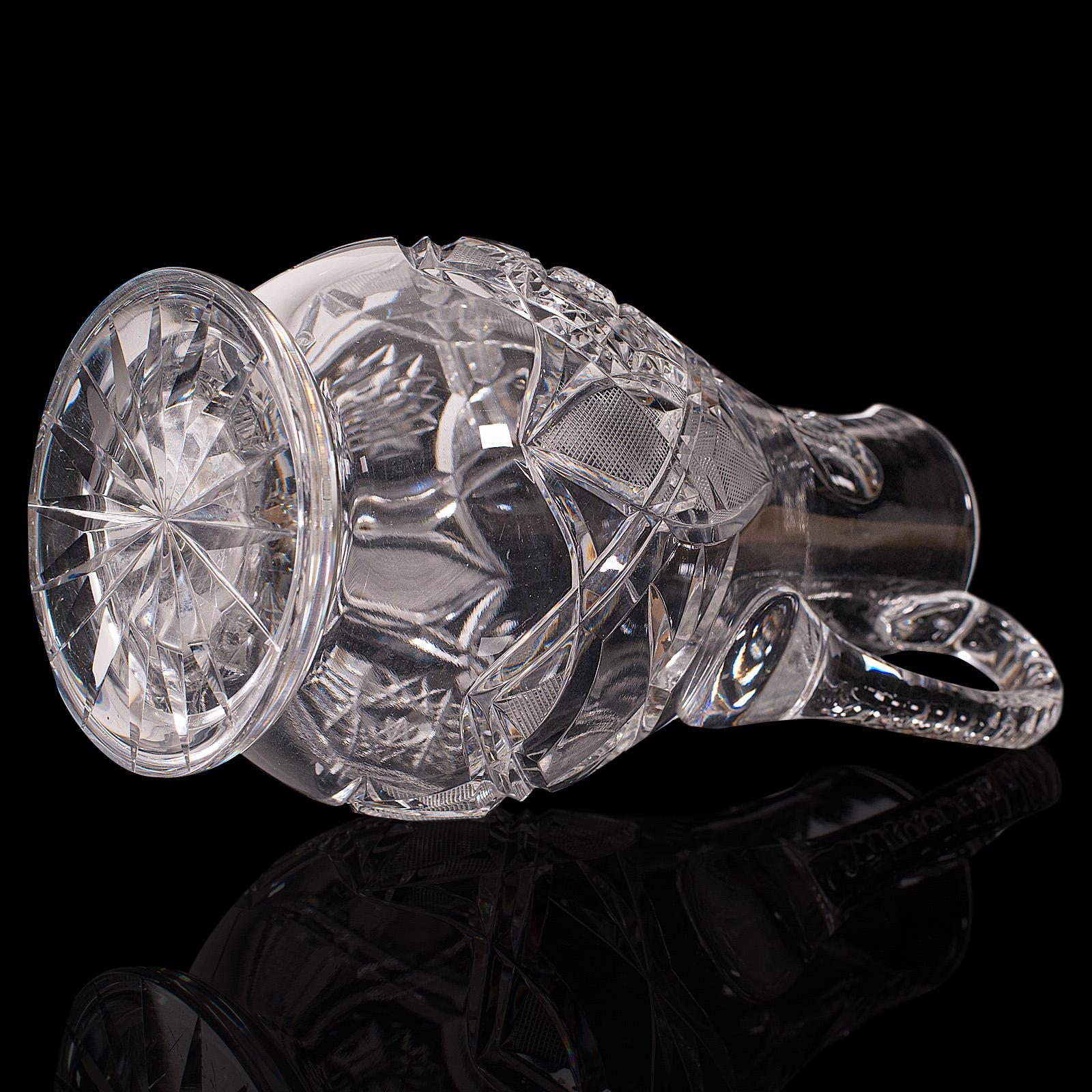 Vintage Pimms Jug, English, Glass, Punch Serving Ewer, Mid 20th Century, C.1950 4