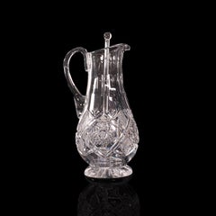 Vintage Pimms Jug, English, Glass, Punch Serving Ewer, Mid 20th Century, C.1950