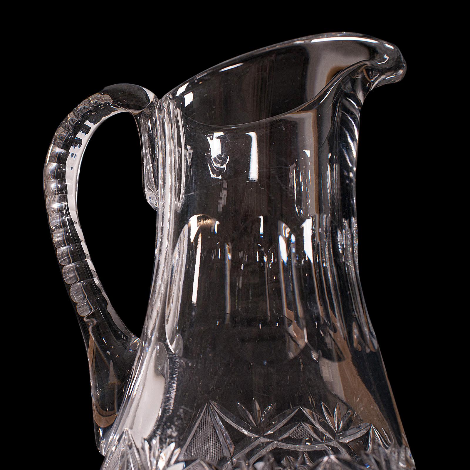 Vintage Pimms Jug, English, Glass, Punch Serving Ewer, Mid 20th Century, C.1950 1