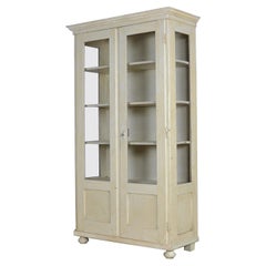 Vintage Pine and Glass Display Cabinet, 1940s