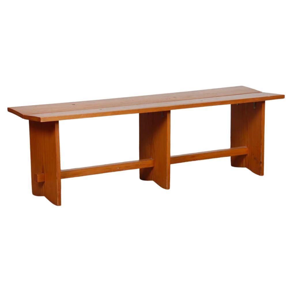 Vintage pine bench, 20th century craftsmanship