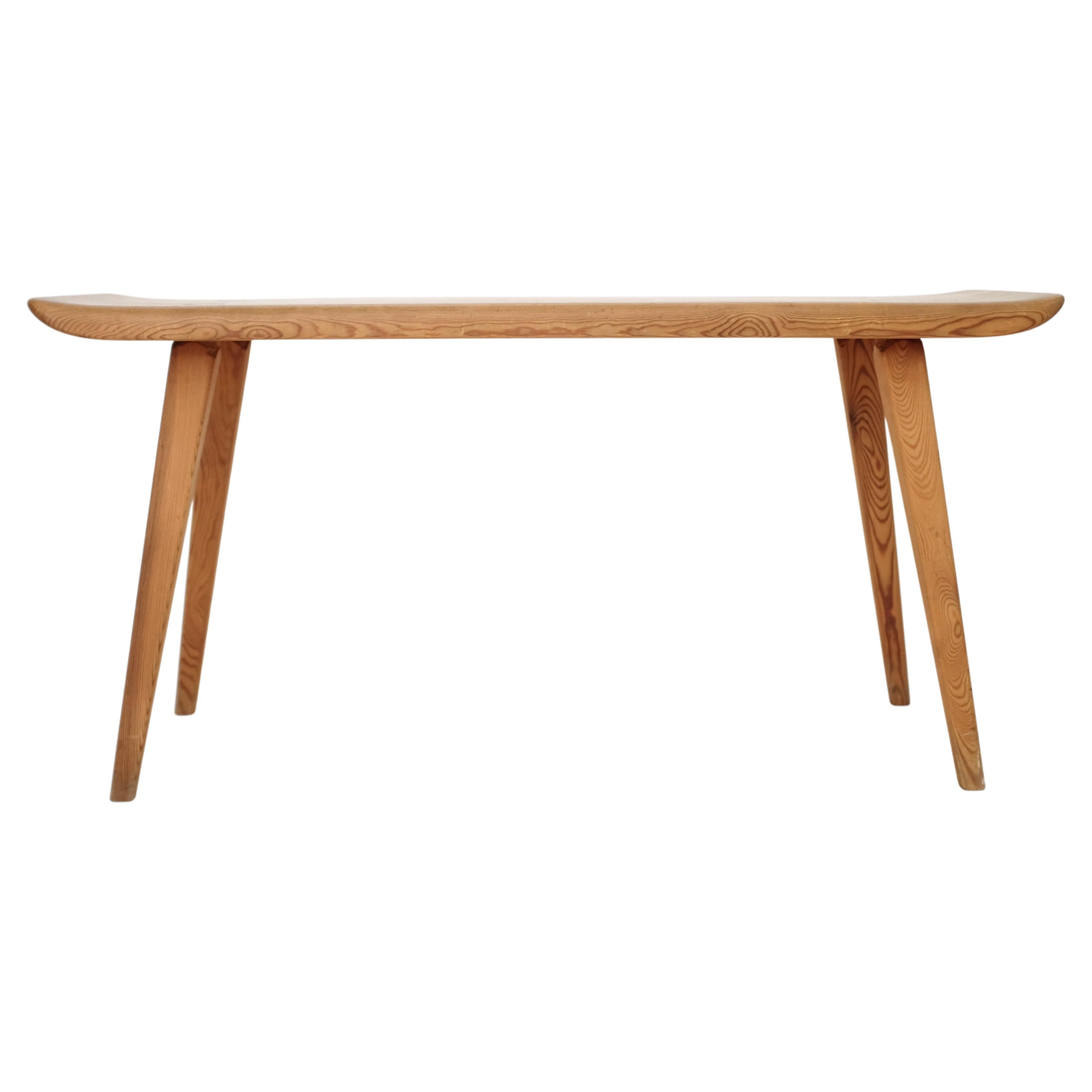Swedish Modern Rectangular Stool in Solid Pine by Carl Malmsten, 1950s ...