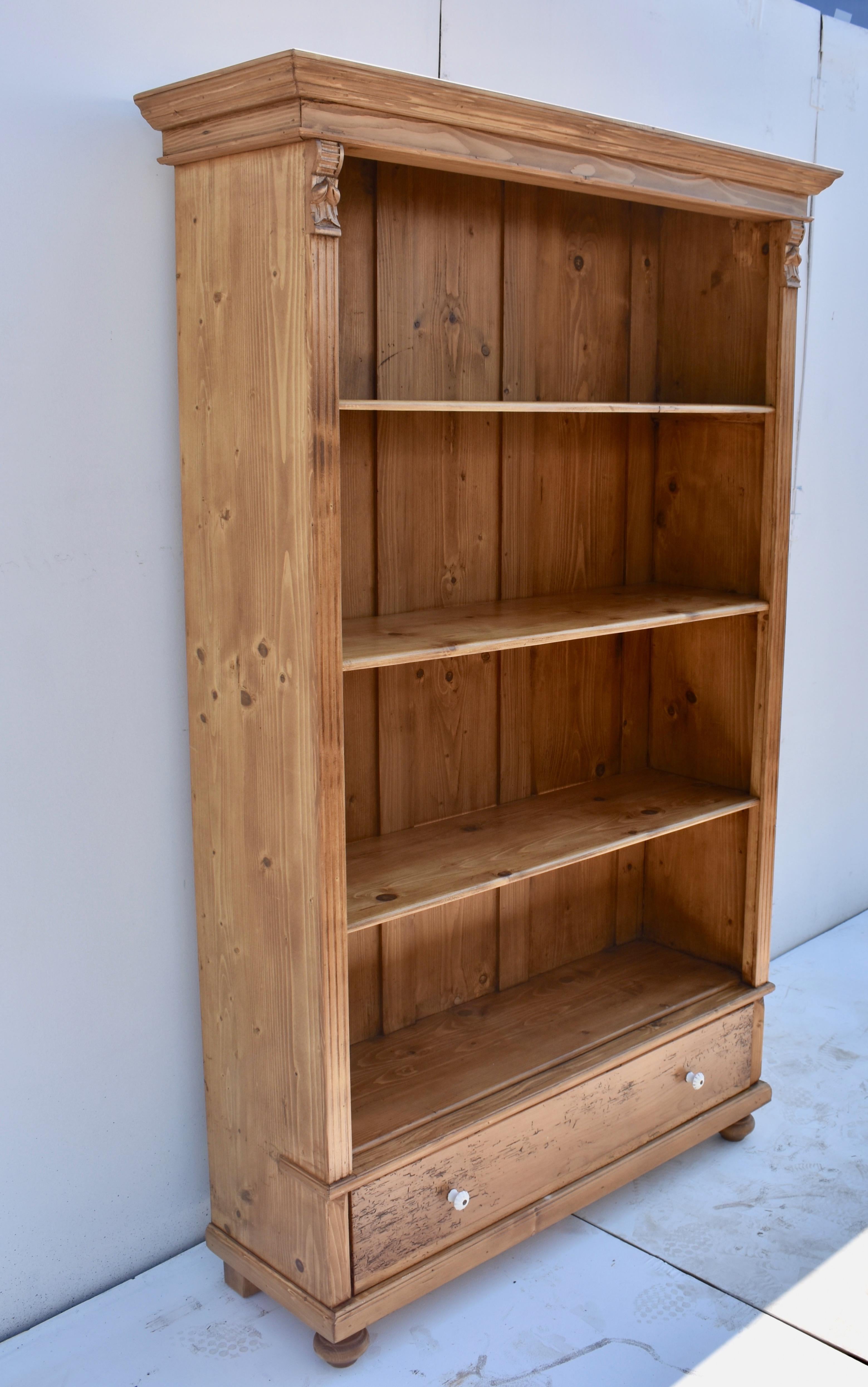 Vintage Pine Bookcase from Armoire, circa 1930 at 1stDibs