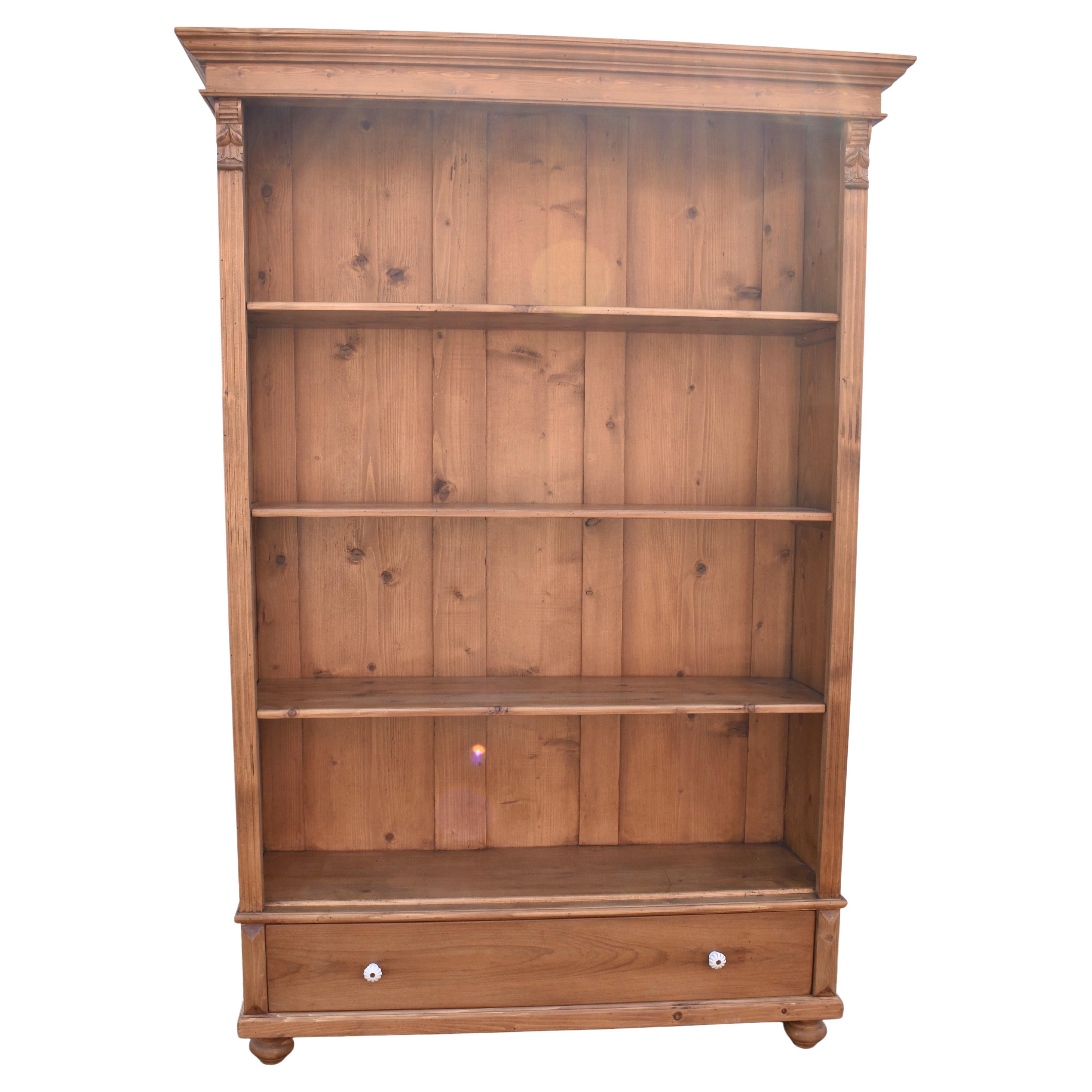 Vintage Pine Bookcase from Armoire, circa 1930 For Sale at 1stDibs