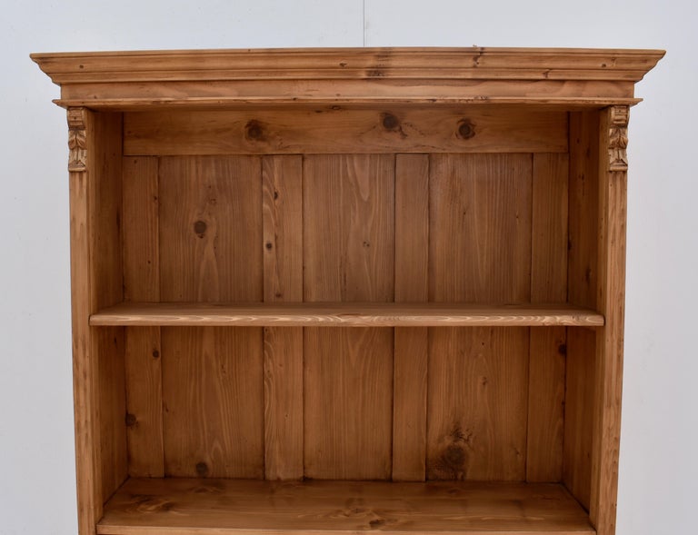 Vintage Pine Bookcase with Doors at 1stDibs