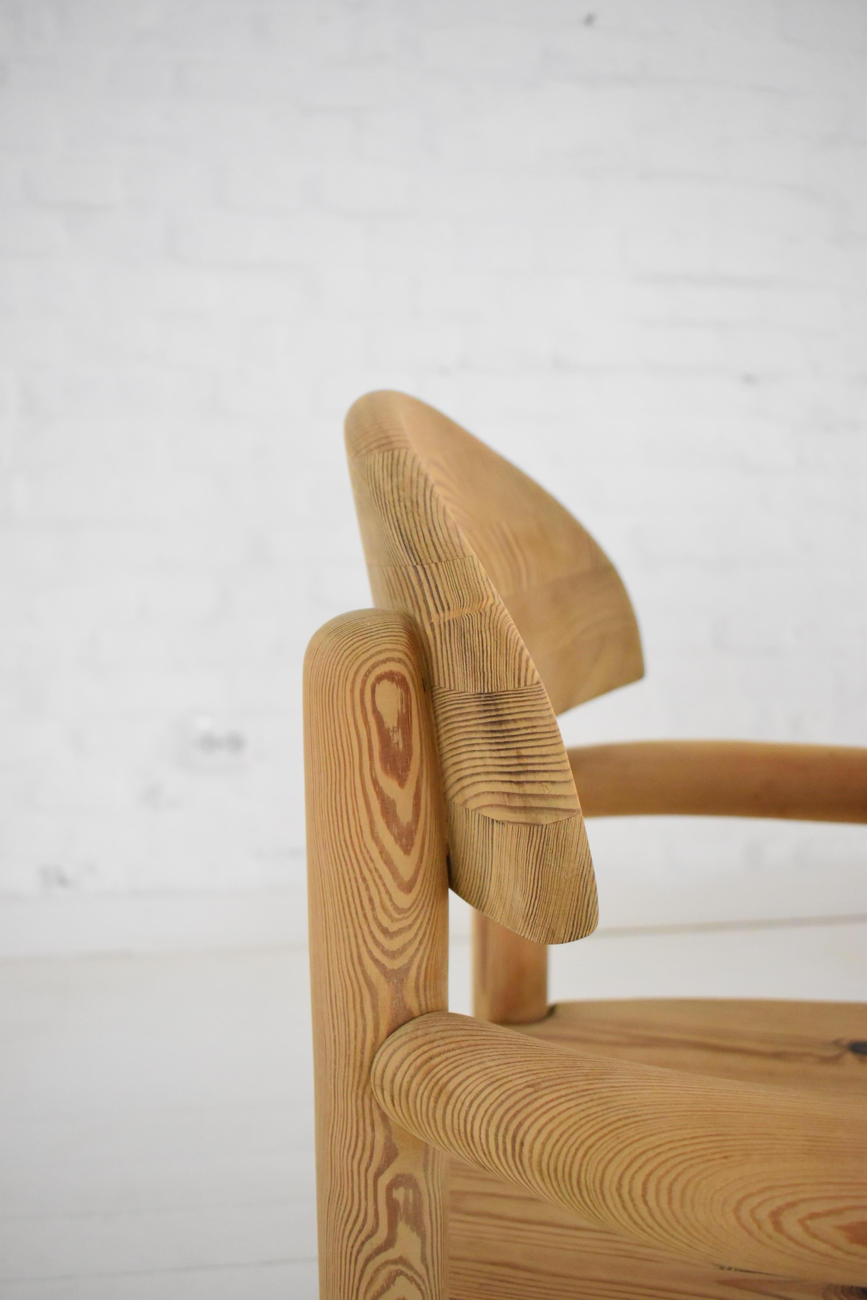 Vintage Pine Carver Chair by Rainer Daumiller, Denmark, 1970 8