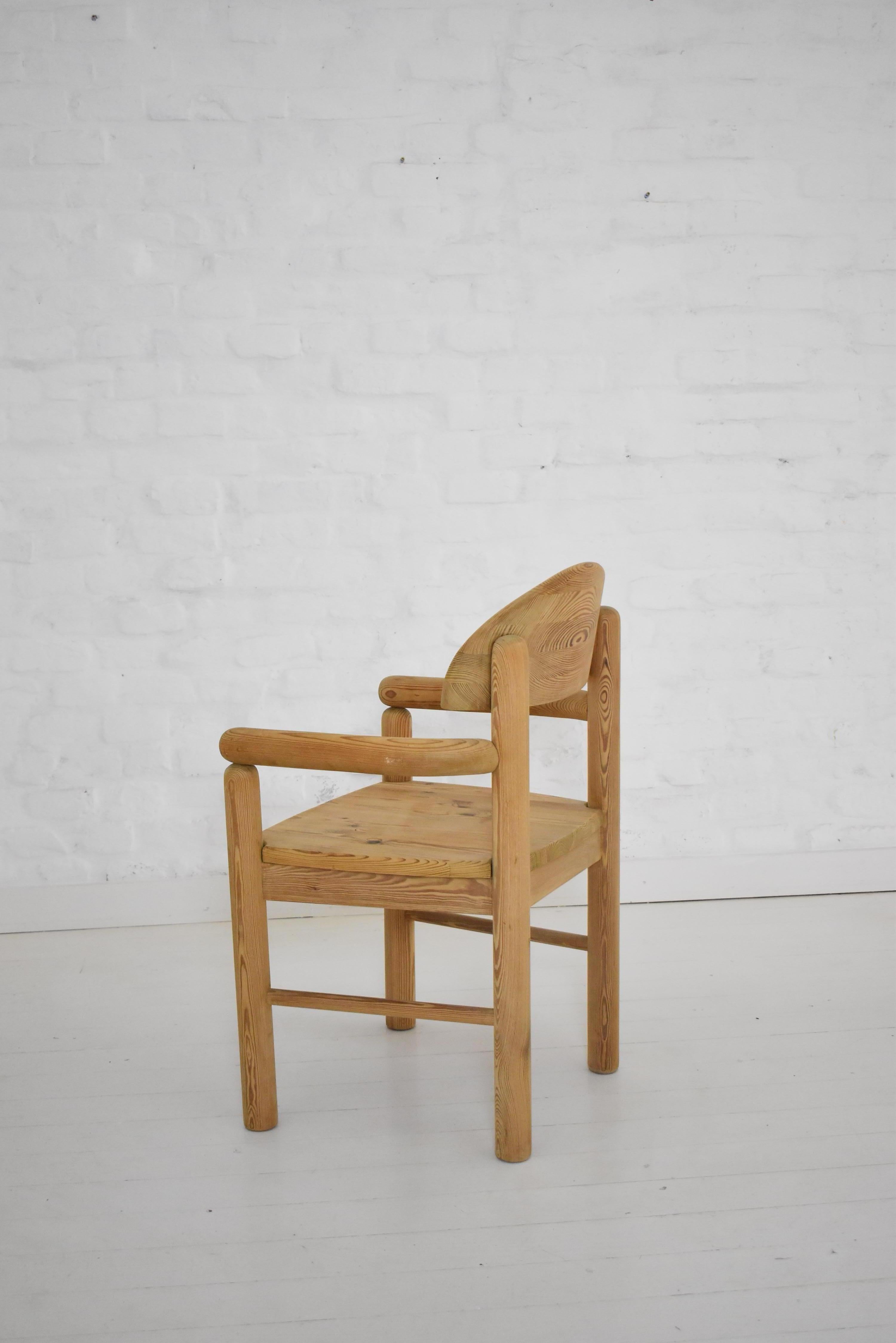 Vintage Pine Carver Chair by Rainer Daumiller, Denmark, 1970 In Good Condition In Debrecen-Pallag, HU