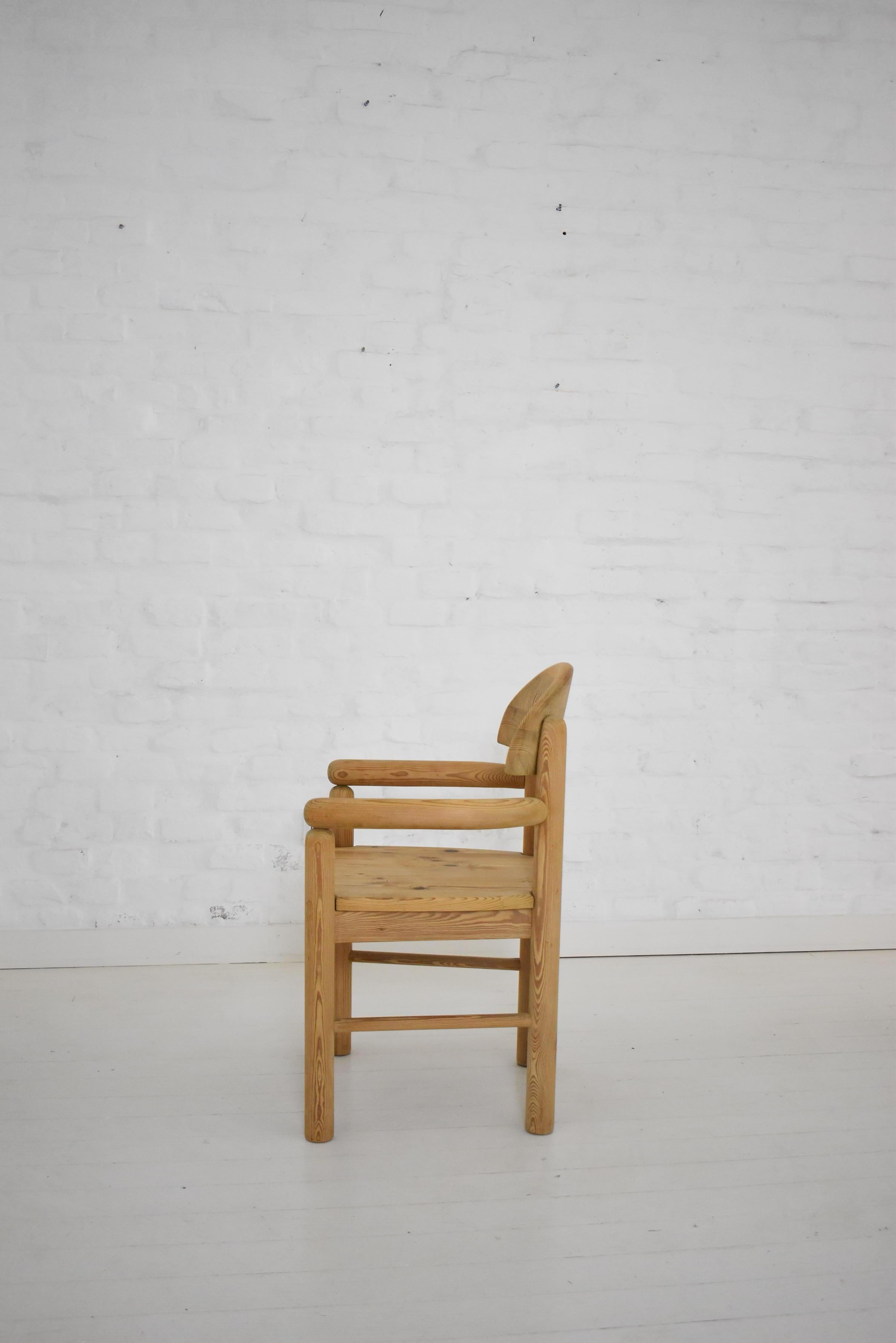 20th Century Vintage Pine Carver Chair by Rainer Daumiller, Denmark, 1970