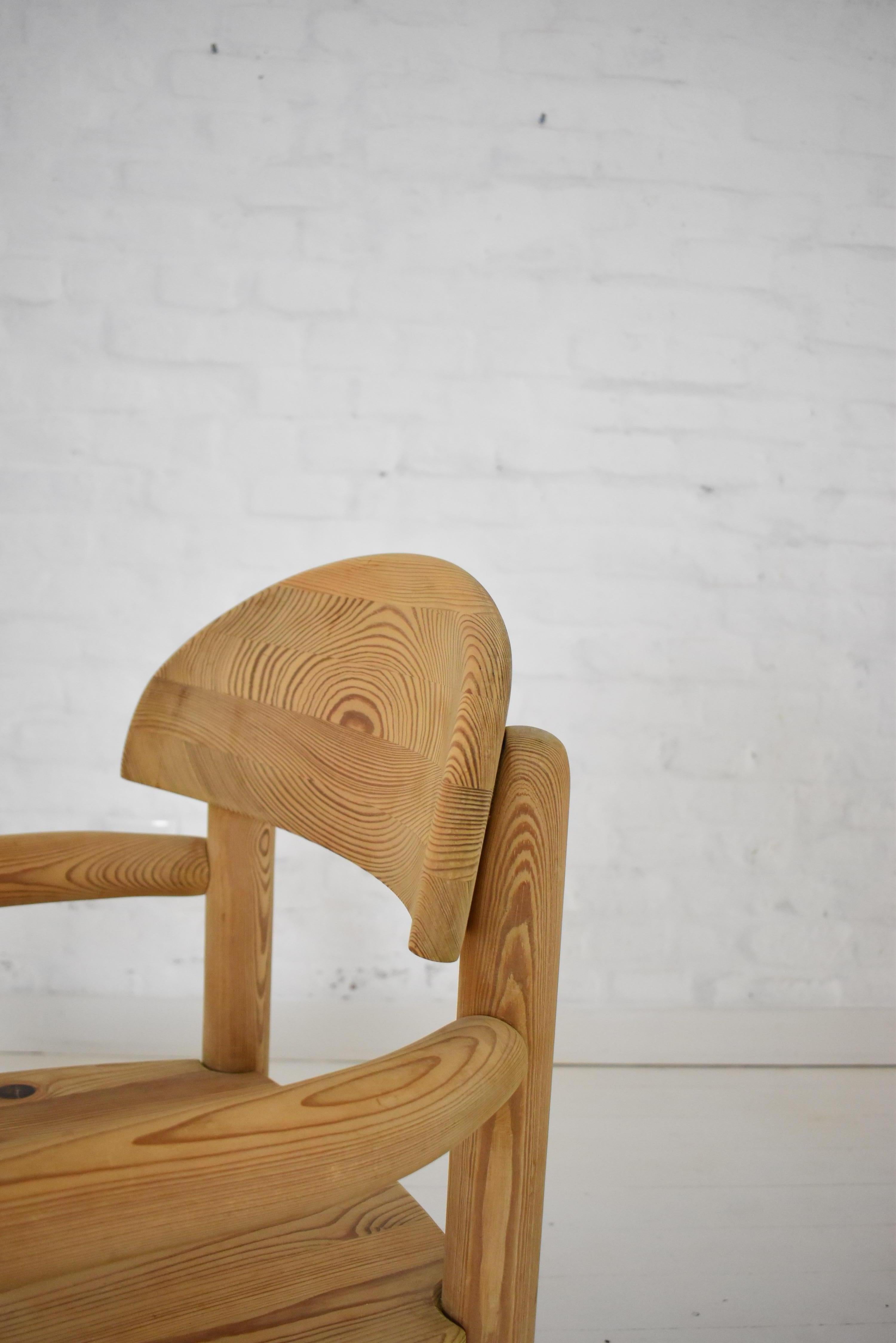 Vintage Pine Carver Chair by Rainer Daumiller, Denmark, 1970 3