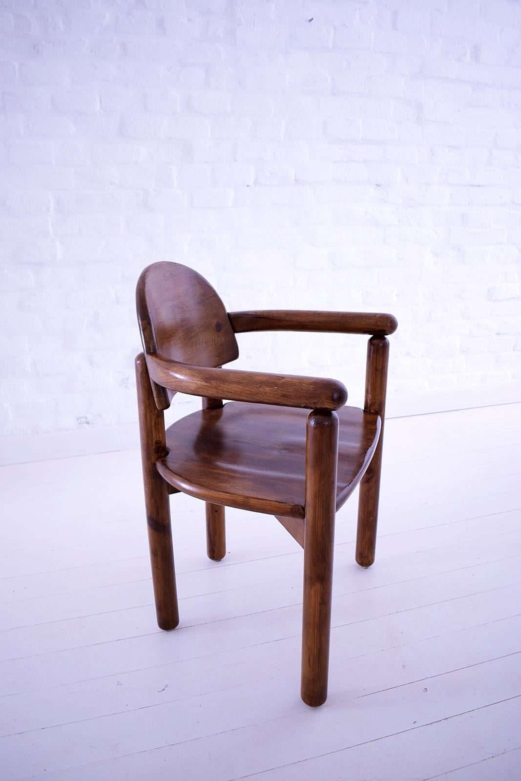 Vintage Pine Carver Dining Chair by Rainer Daumiller, Denmark, 1970 3