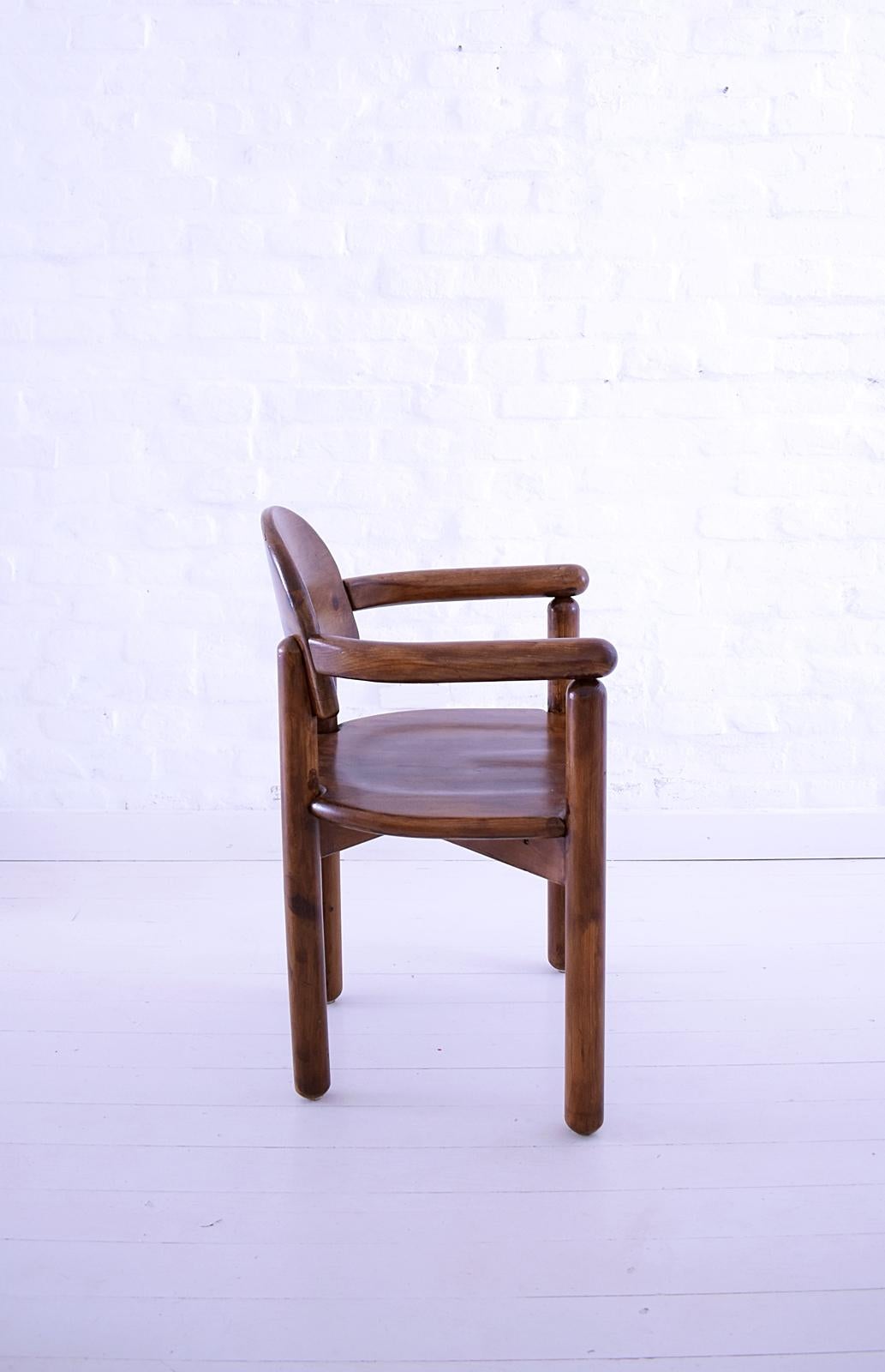 Mid-Century Modern Vintage Pine Carver Dining Chair by Rainer Daumiller, Denmark, 1970