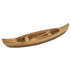 Used Pine & Cedar Canoe Scale Model - Canada - Mid 20th Century