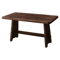 Mesa central vintage de pino de Suecia, circa 1950