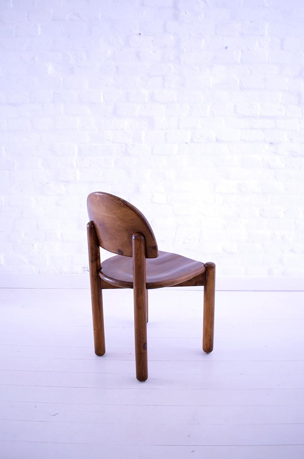 Stained Vintage Pine Chair by Rainer Daumiller, Denmark, 1970