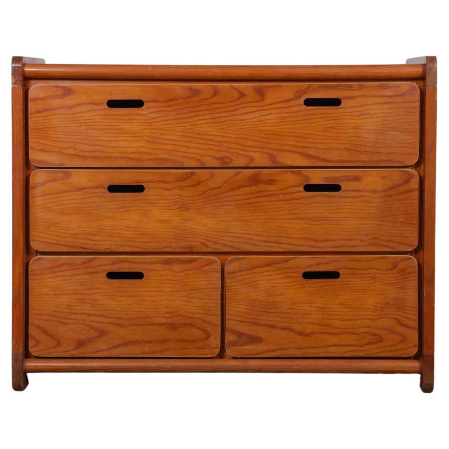Vintage pine chest of drawers from the 1980s