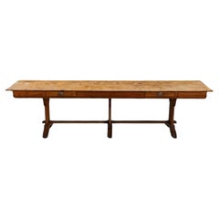 Vintage Pine Console Table From France, Circa 1940