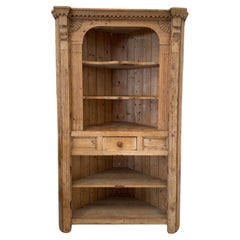 Vintage Pine Corner Cabinet