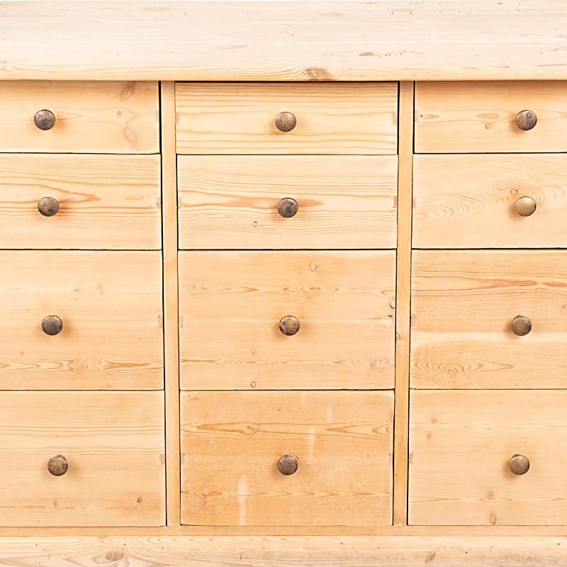 Vintage Pine Counter Apothecary Chest of 12 Drawers 1