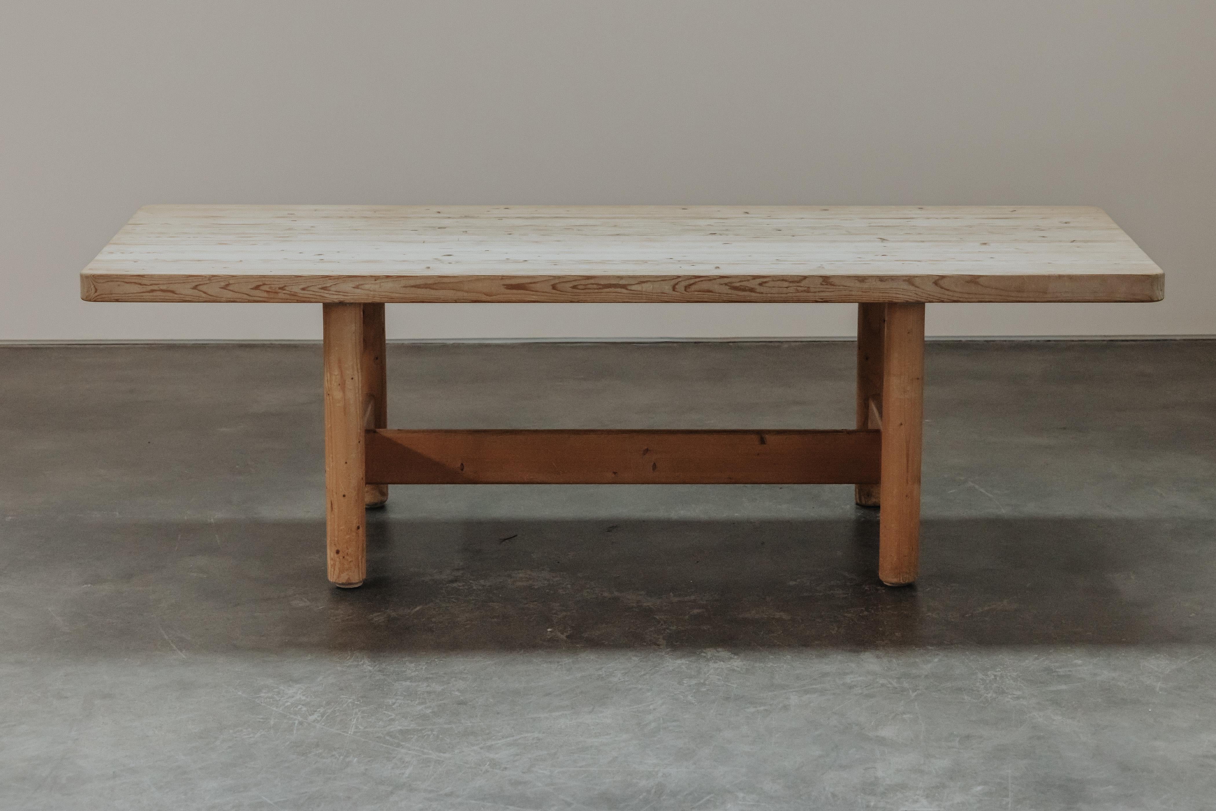Vintage Pine Dining Table From Denmark, Circa 1970.  Solid pine construction with very light wear and use.