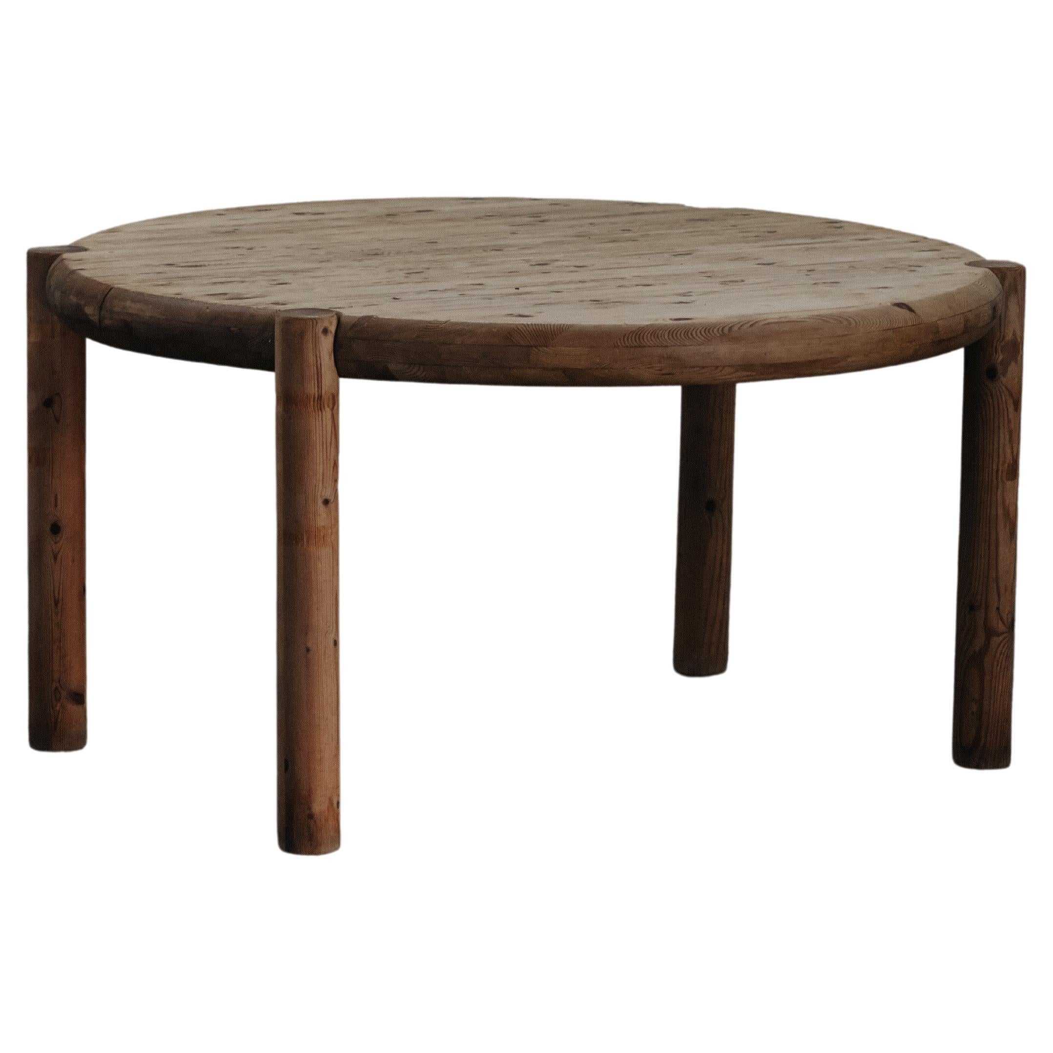 Vintage Pine Dining Table From Denmark, Circa 1970 For Sale