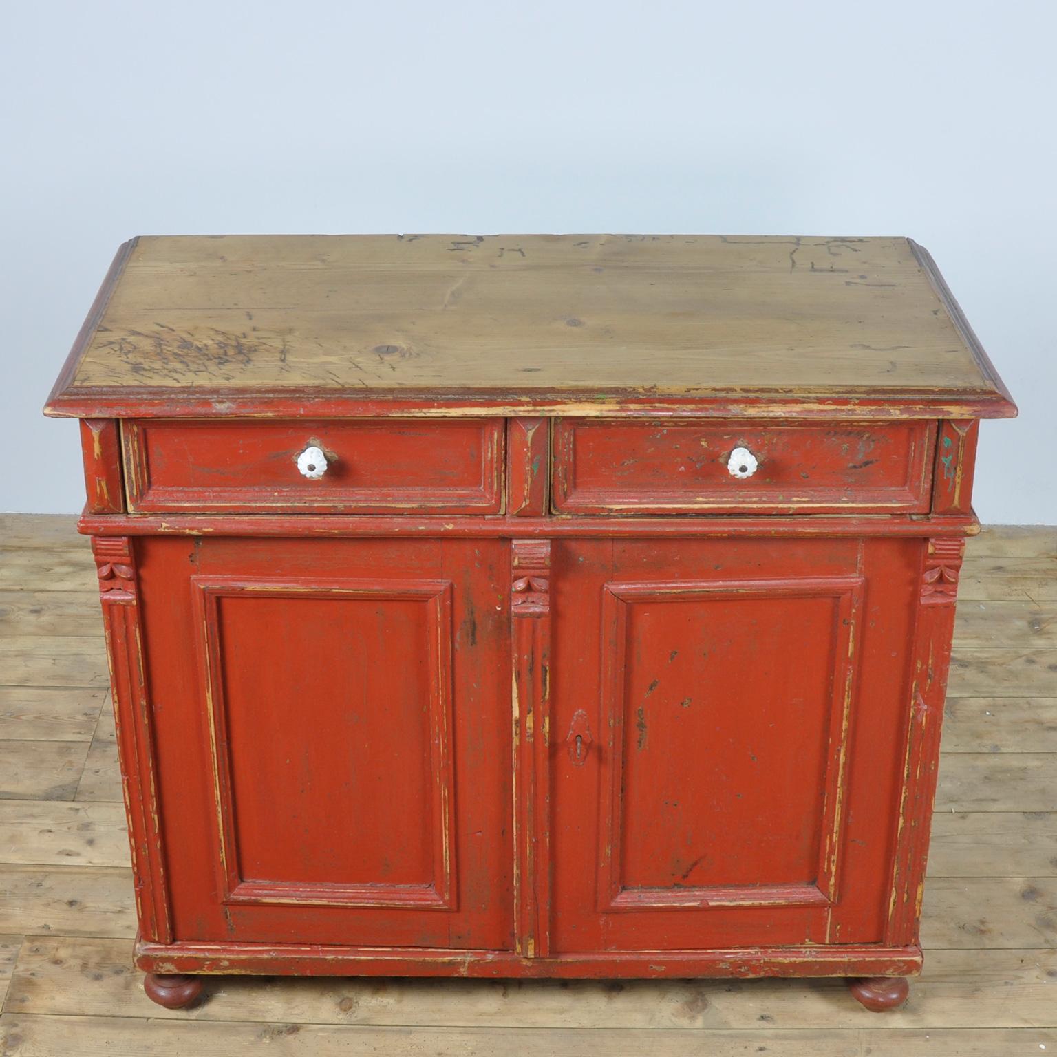 Rustic Vintage Pine Dresser, 1930s