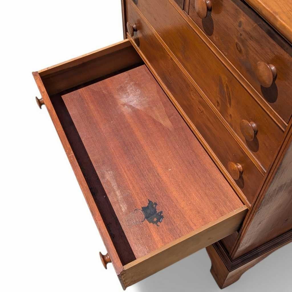 Commode en pin vintage à 6 tiroirs avec base en support, vers les années 1970, États-Unis en vente 5