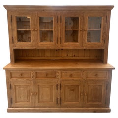 Vintage Pine Kitchen Hutch