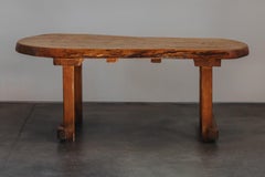 Vintage Pine Mountain Table From France, Circa 1950