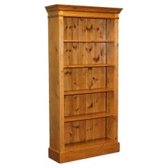VINTAGE PINE OPEN BOOKCASE DISPLAY CABINET WiTH 5 SHELVES
