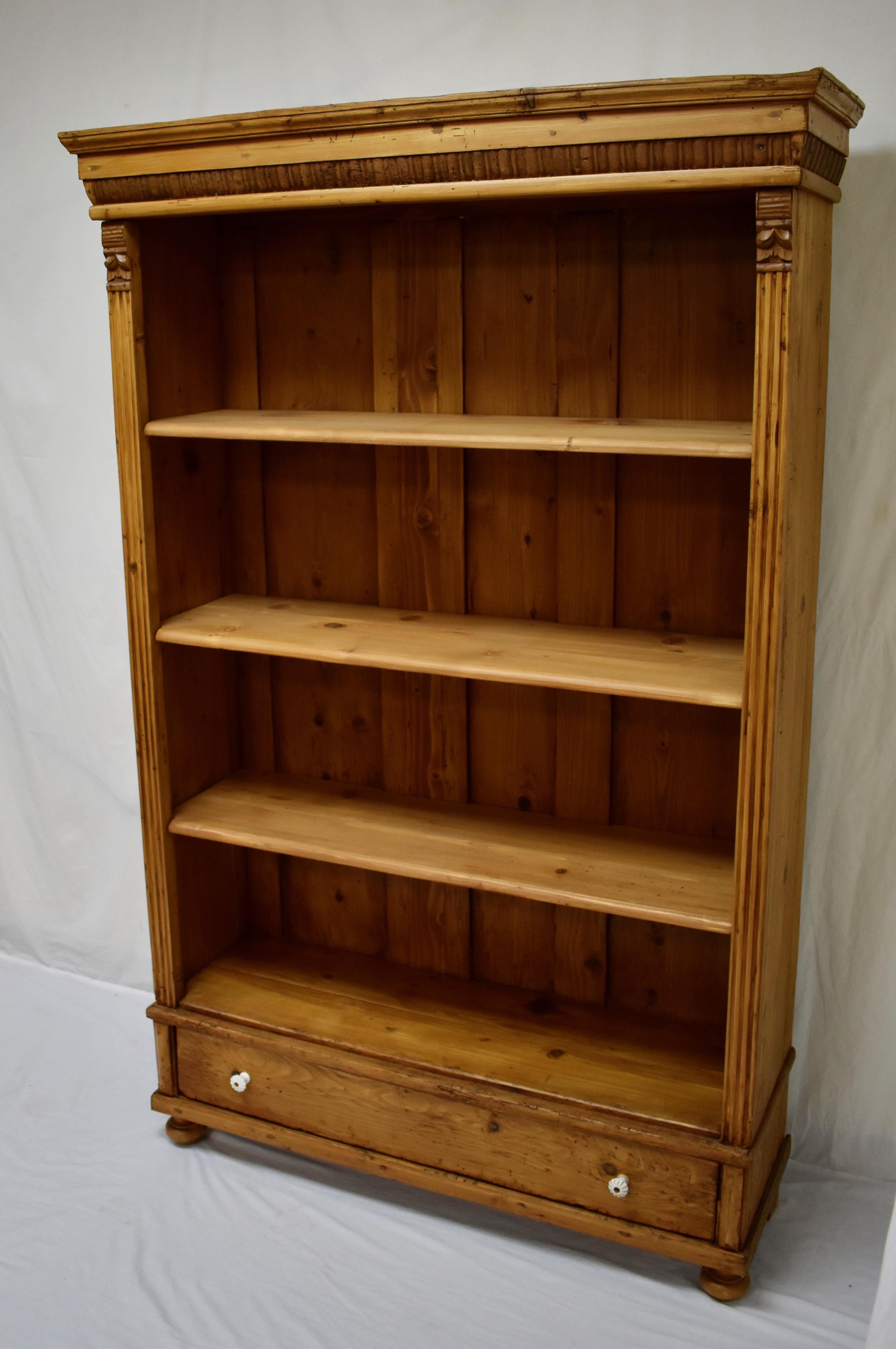antique pine bookcase