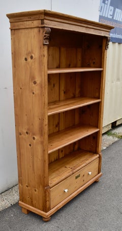 Vintage Pine Open Bookcase from Armoire circa 1930