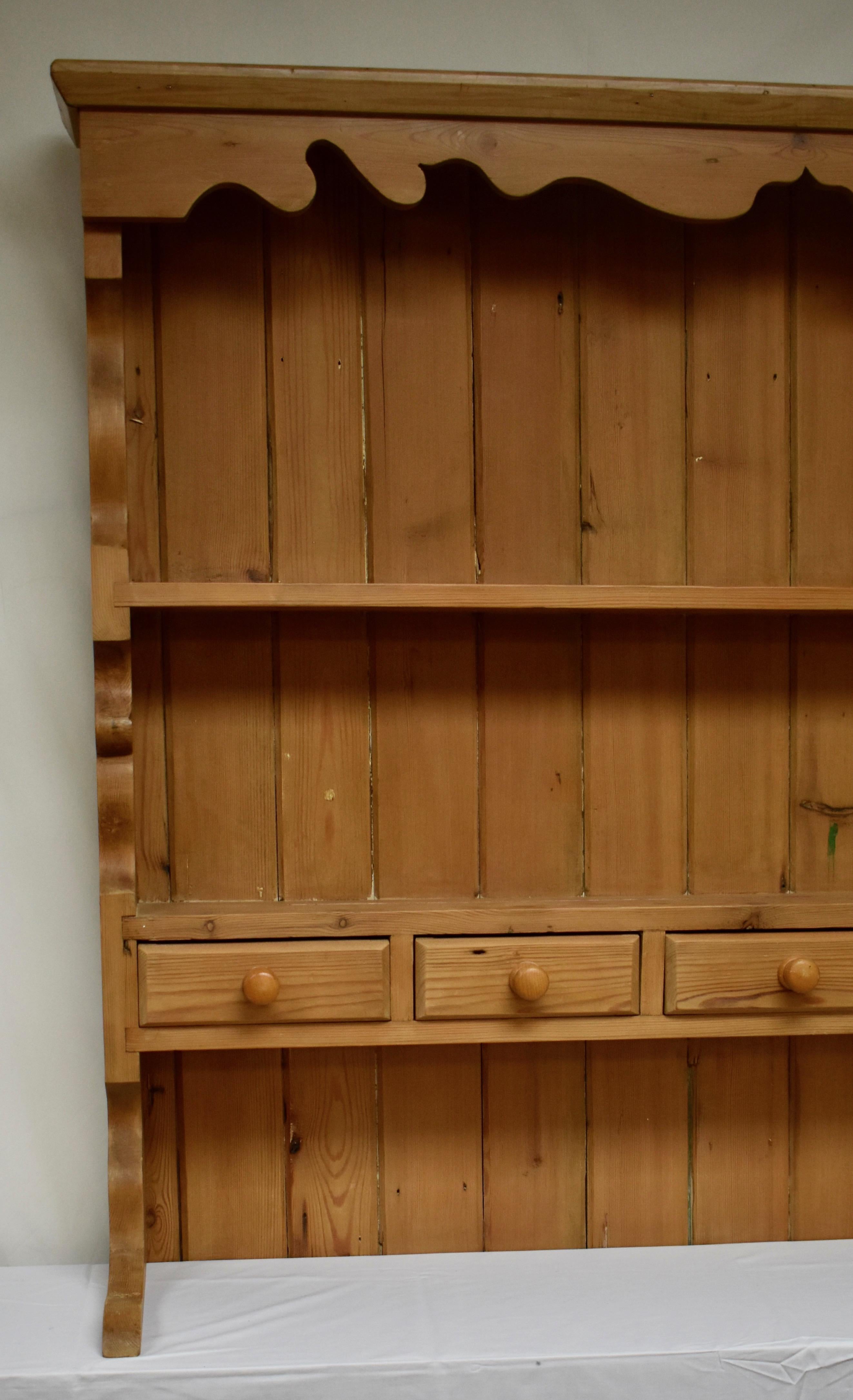 Vintage Pine Open Rack of Shelves and Spice Drawers Only 1