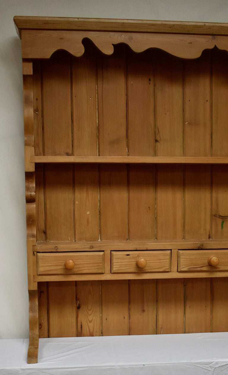 Vintage Pine Open Rack Of Shelves And Spice Drawers Only For Sale