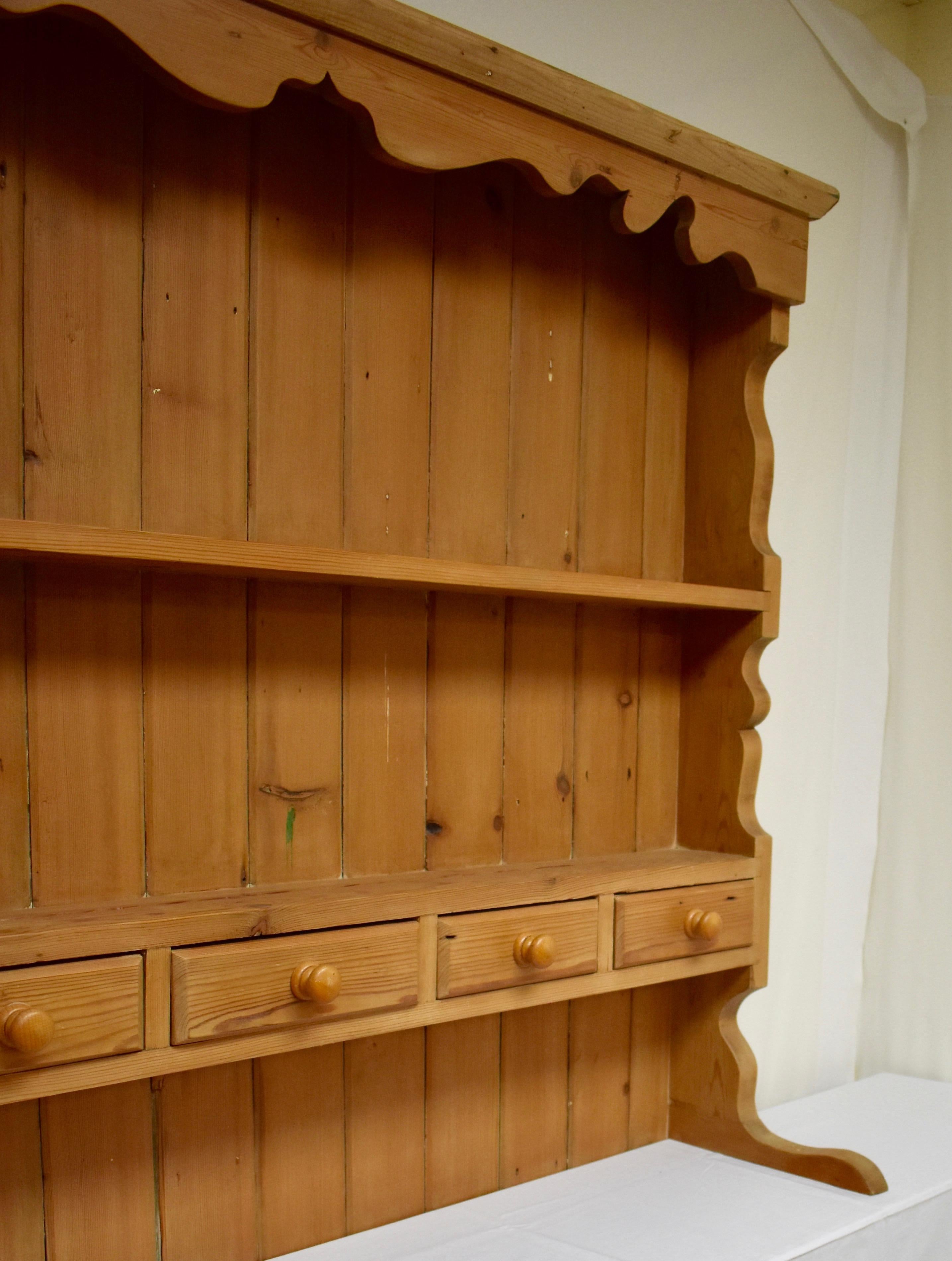 Vintage Pine Open Rack of Shelves and Spice Drawers Only 2