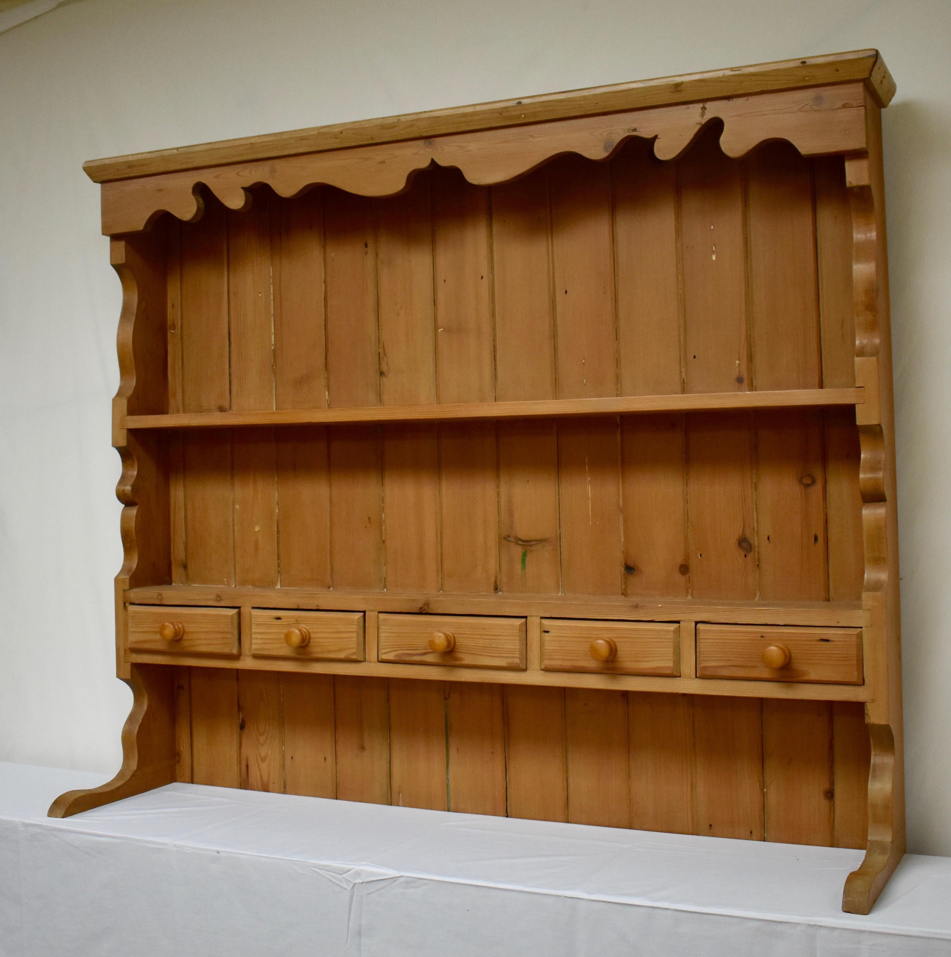 vintage wall shelf with drawers
