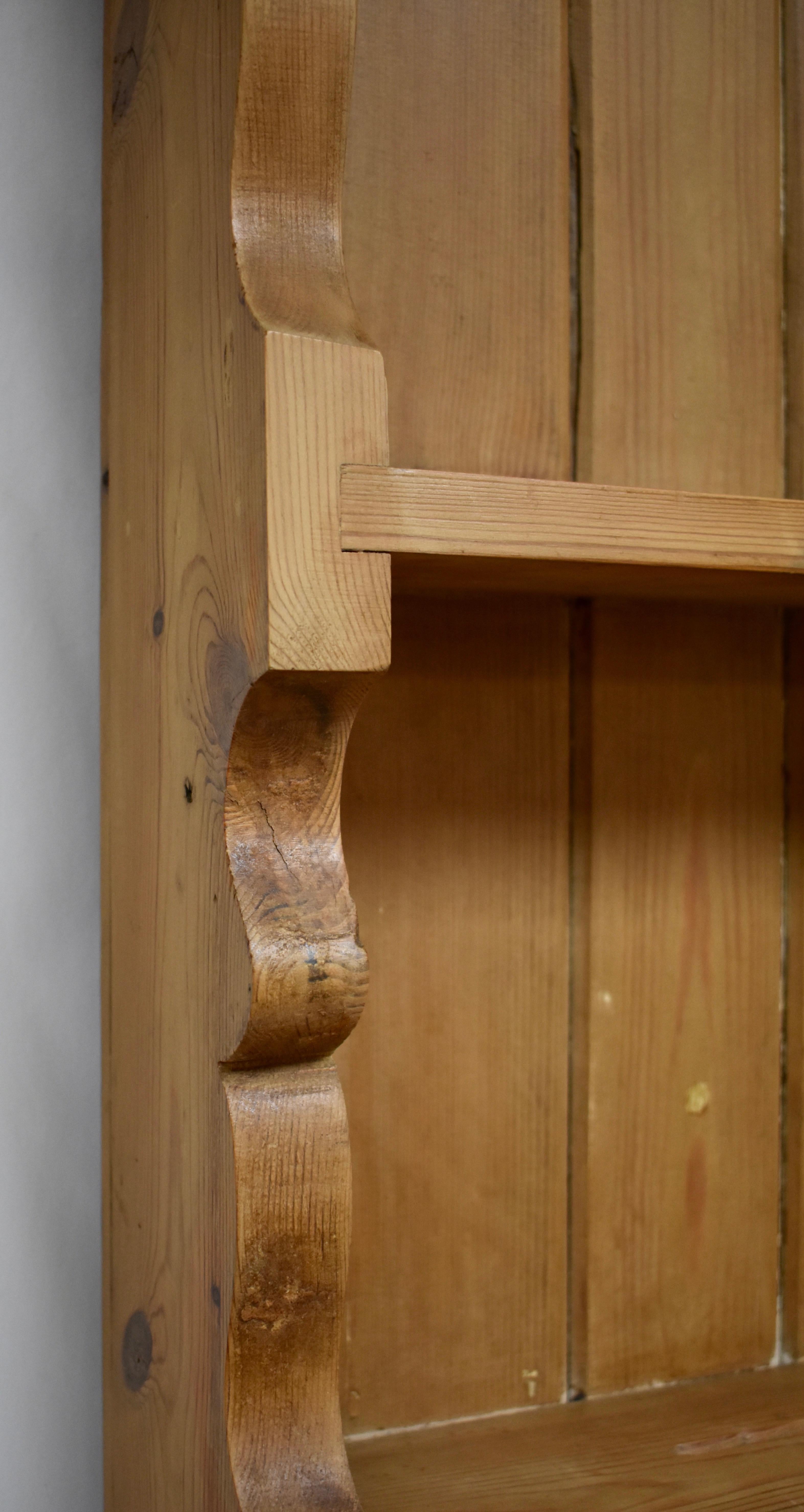 Country Vintage Pine Open Rack of Shelves and Spice Drawers Only