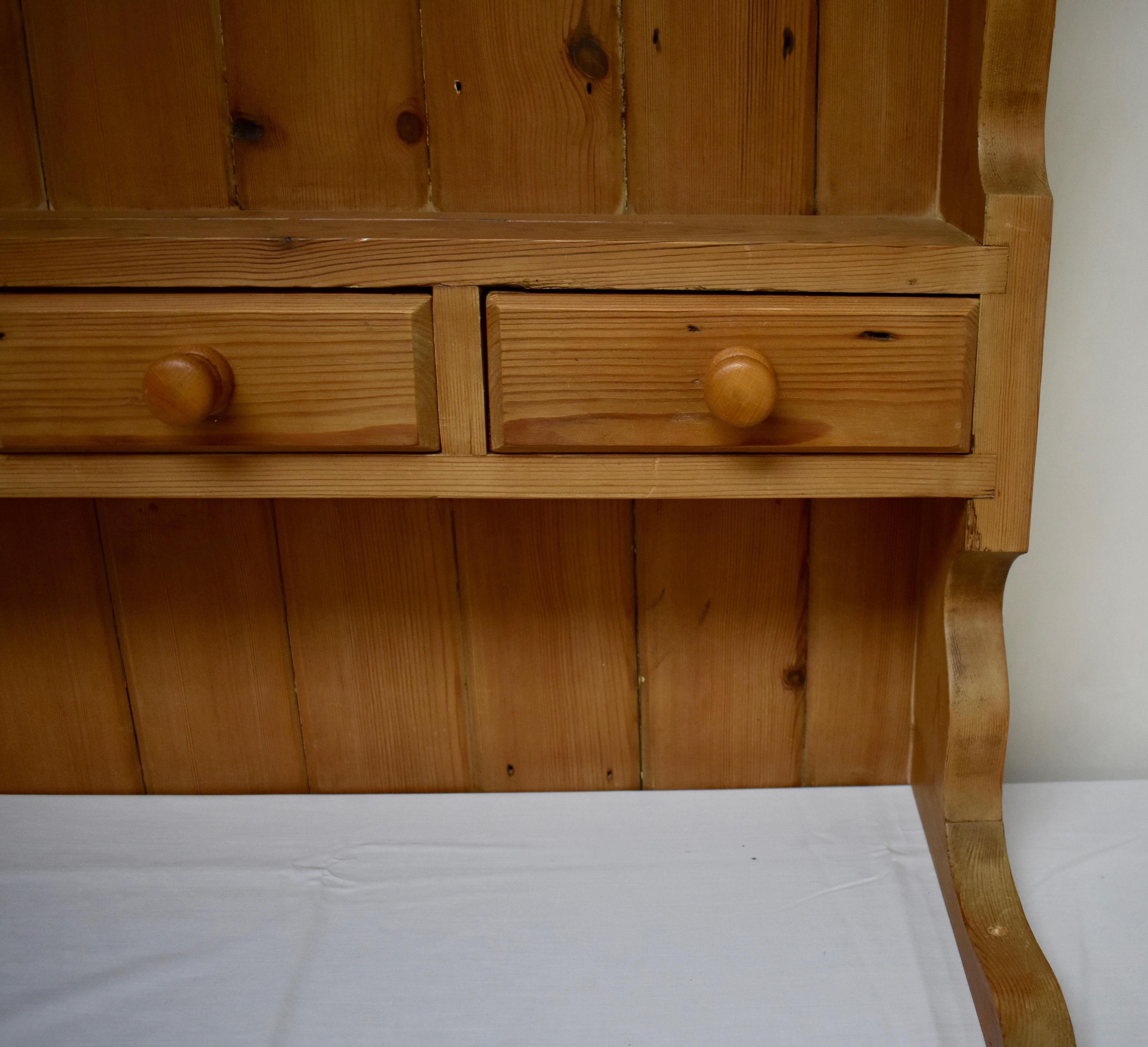 Vintage Pine Open Rack of Shelves and Spice Drawers Only In Good Condition In Baltimore, MD