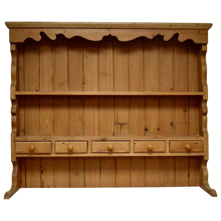 Vintage Pine Open Rack of Shelves and Spice Drawers Only For Sale