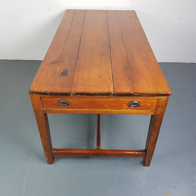 Vintage Pine Prep Kitchen Table For Sale at 1stDibs