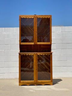 Vintage Pine Scalloped Hutch