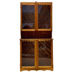 Vintage Pine Scalloped Hutch