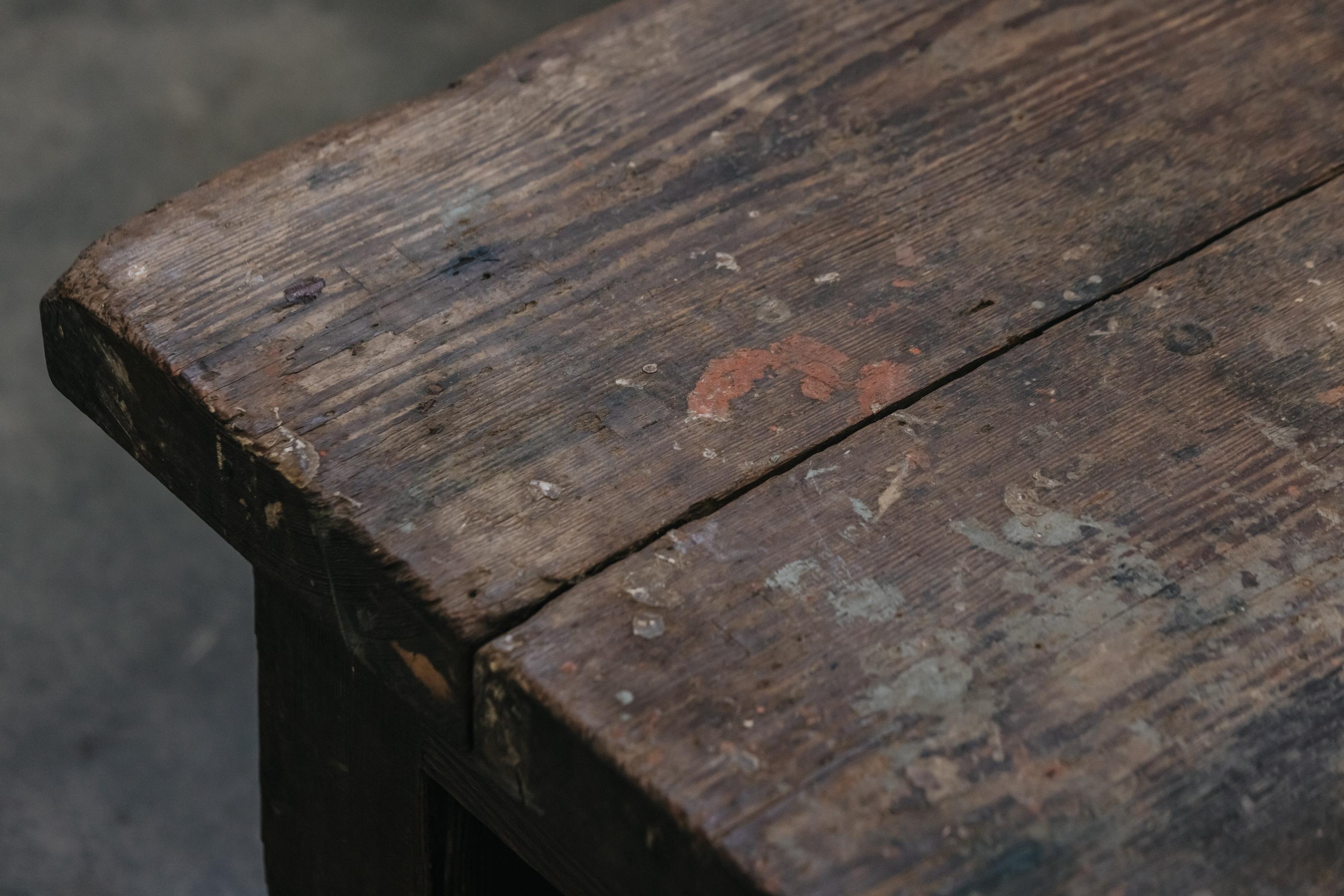 Vintage Pine Sculptor's Stand From France, Circa 1920 For Sale 1
